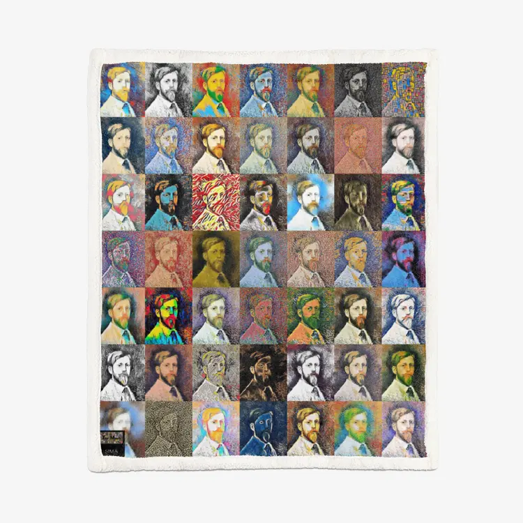 50"x60" Double-Sided Super Soft Plush Blanket - Georges Seurat Printy6