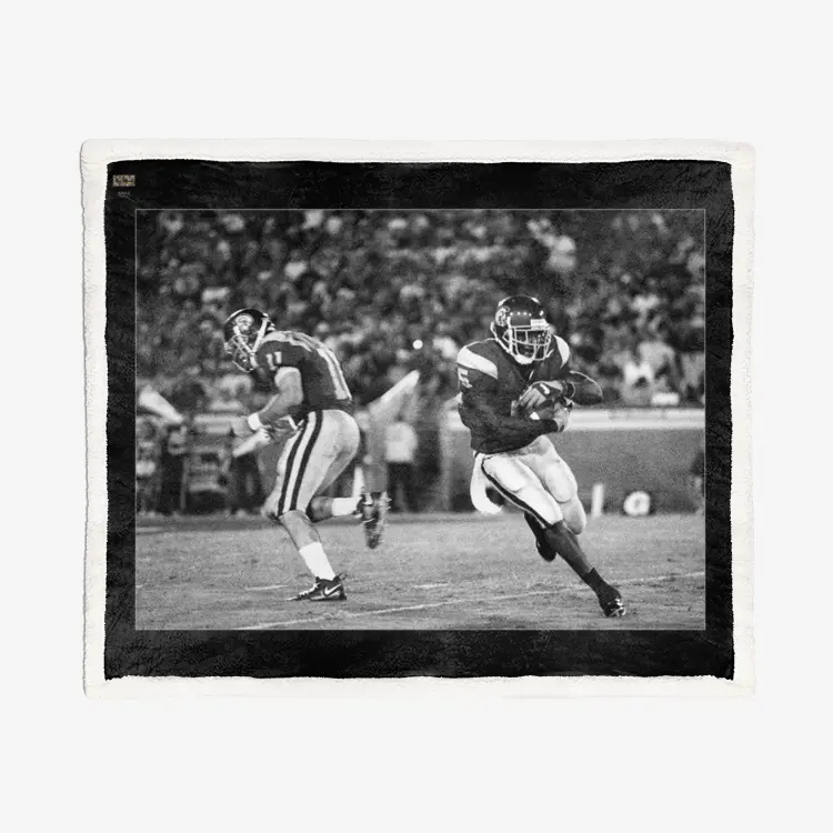 50"x60" Double-Sided Super Soft Plush Blanket - USC Football (12) - Reggie Bush & Matt Leinart Printy6
