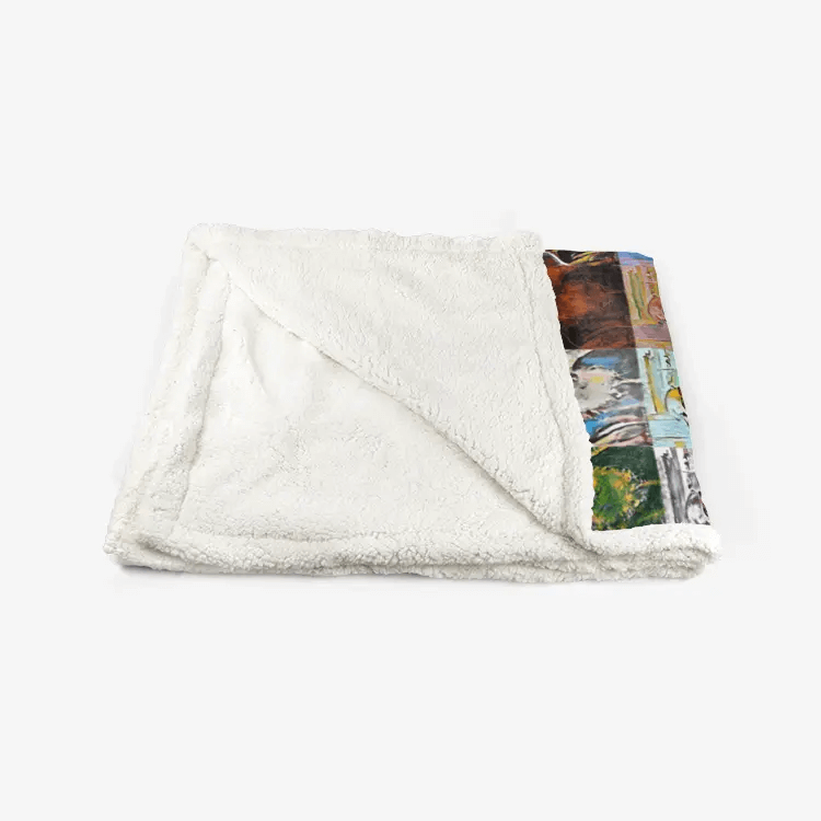 50"x60" Double-sided super soft plush blanket - School of painting - Camille Pissarro Printy6
