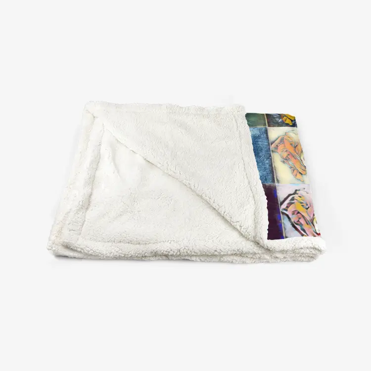 50"x60" Double-sided super soft plush blanket - School of painting - Jan Van Eyck Printy6