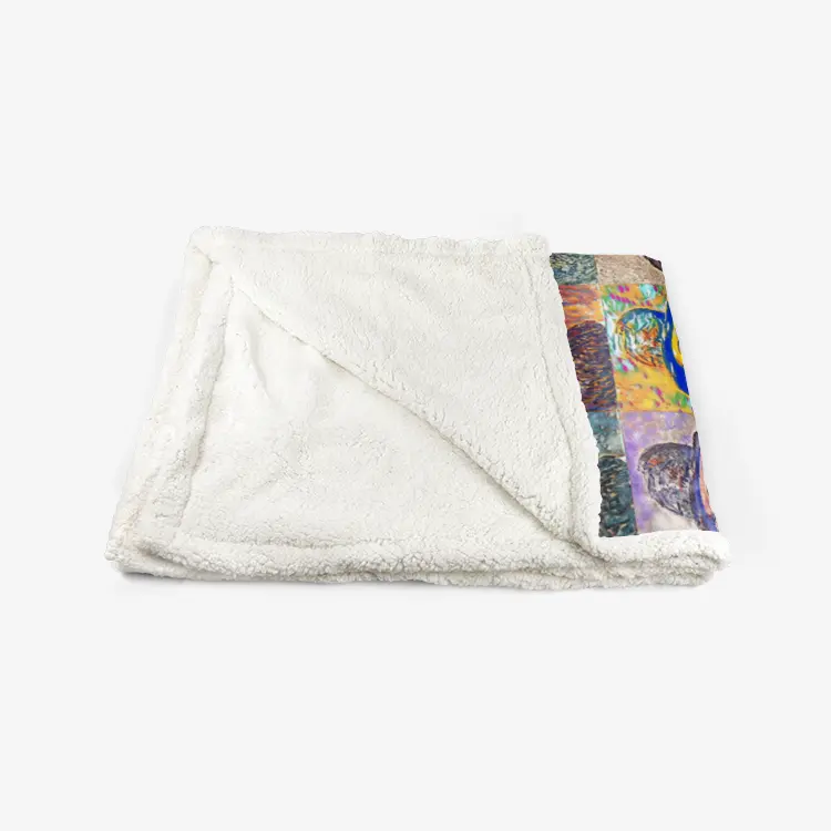 50"x60" Double-sided super soft plush blanket - School of painting - Paul Cezanne Printy6