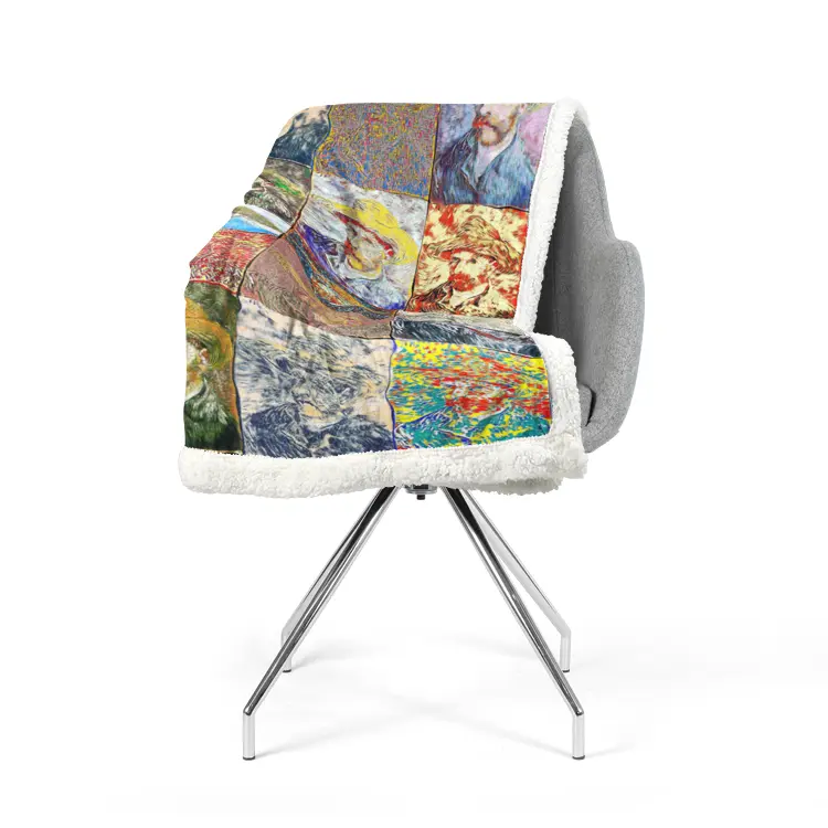 50"x60" Double-sided super soft plush blanket - School of painting - Vincent Van Gogh Printy6