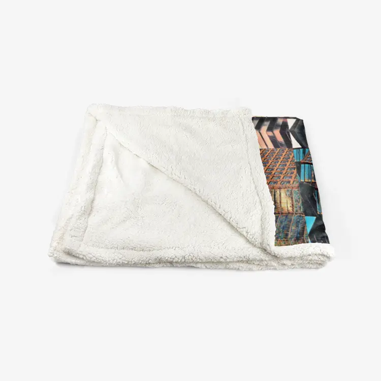 50"x60" Double-sided super soft plush blanket - The show must go on - Playa Vista district Printy6