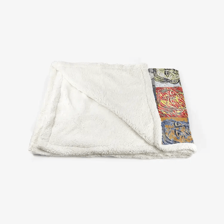 60"x78" Double-sided super soft plush blanket - Encore - Joseph Albers Printy6