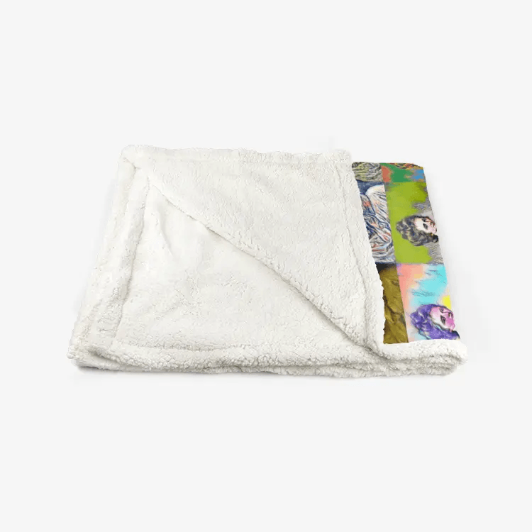 60"x78" Double-sided super soft plush blanket - School of painting - Angelica Kauffman Printy6