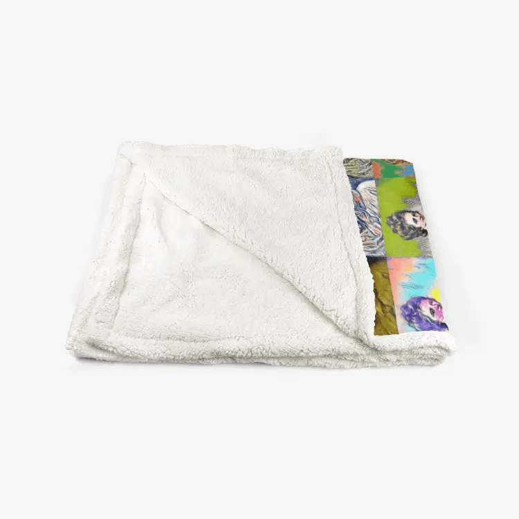 60"x78" Double-sided super soft plush blanket - School of painting - Angelica Kauffman Printy6