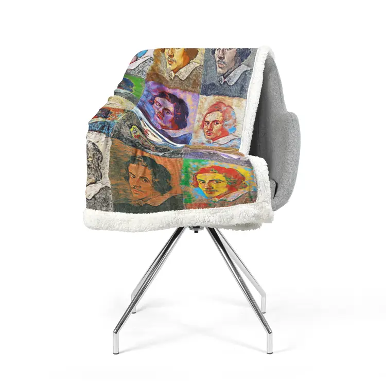 60"x78" Double-sided super soft plush blanket - School of painting - Gian Lorenzo Bernini Printy6