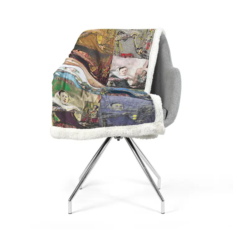 60"x78" Double-sided super soft plush blanket - School of painting - Judith Leyster Printy6
