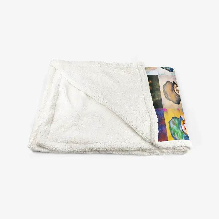 60"x78" Double-sided super soft plush blanket - School of painting - Leonardo Da Vinci Printy6