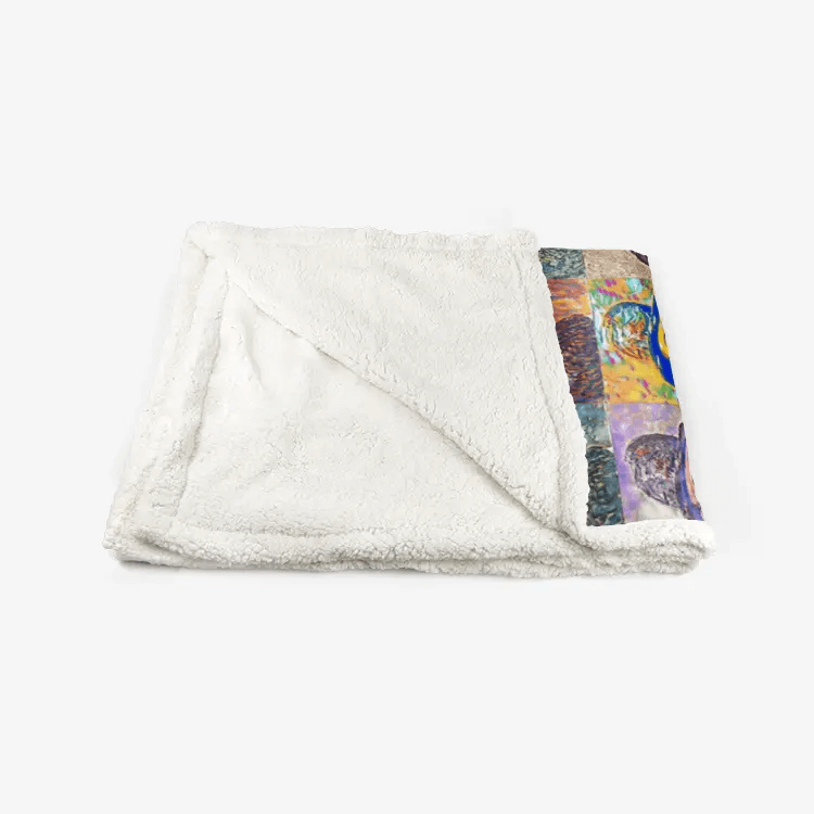 60"x78" Double-sided super soft plush blanket - School of painting - Paul Cezanne Printy6