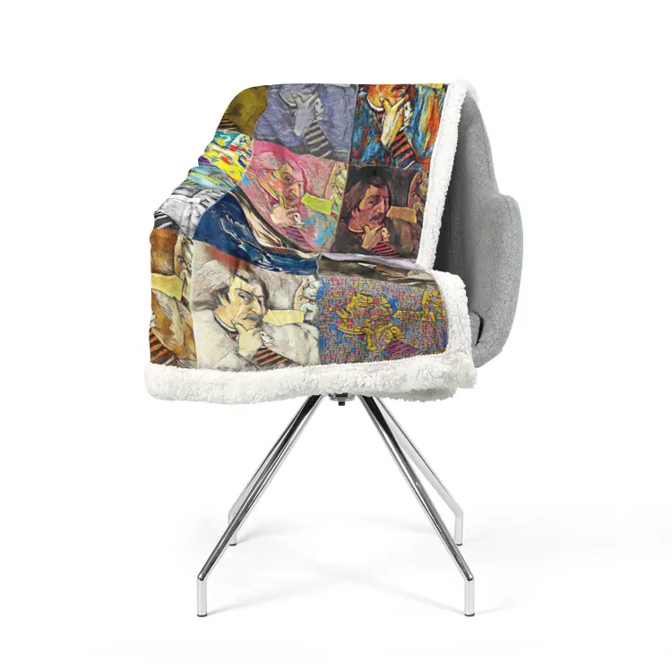 60"x78" Double-sided super soft plush blanket - School of painting - Paul Gauguin Printy6