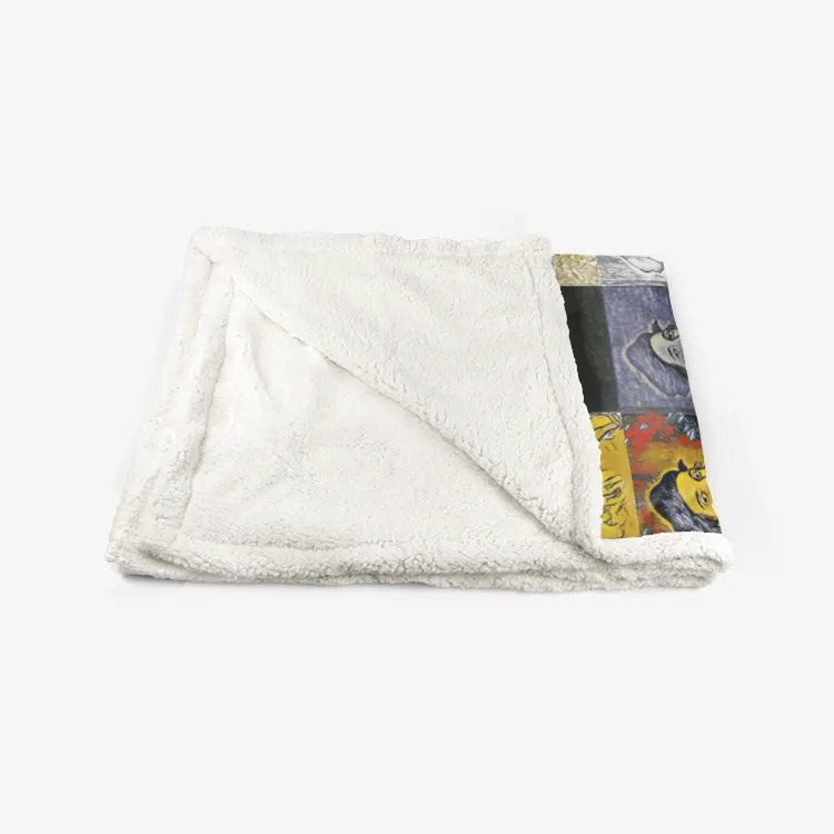 60"x78" Double-sided super soft plush blanket - School of painting - Raphael Da Urbino Printy6