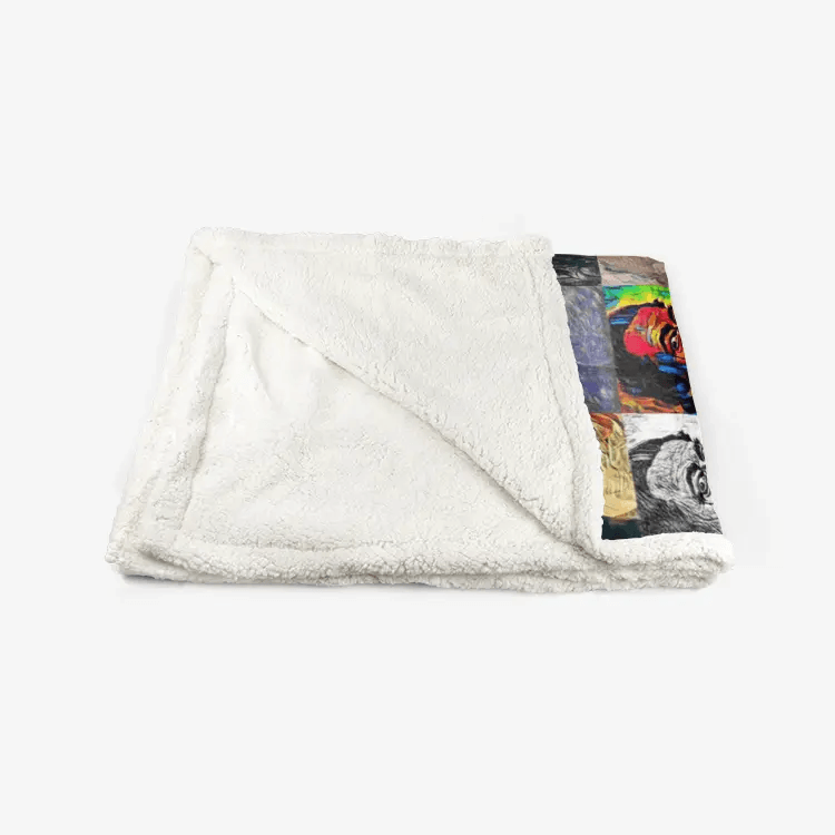 60"x78" Double-sided super soft plush blanket - School of painting - Salvador Dali Printy6
