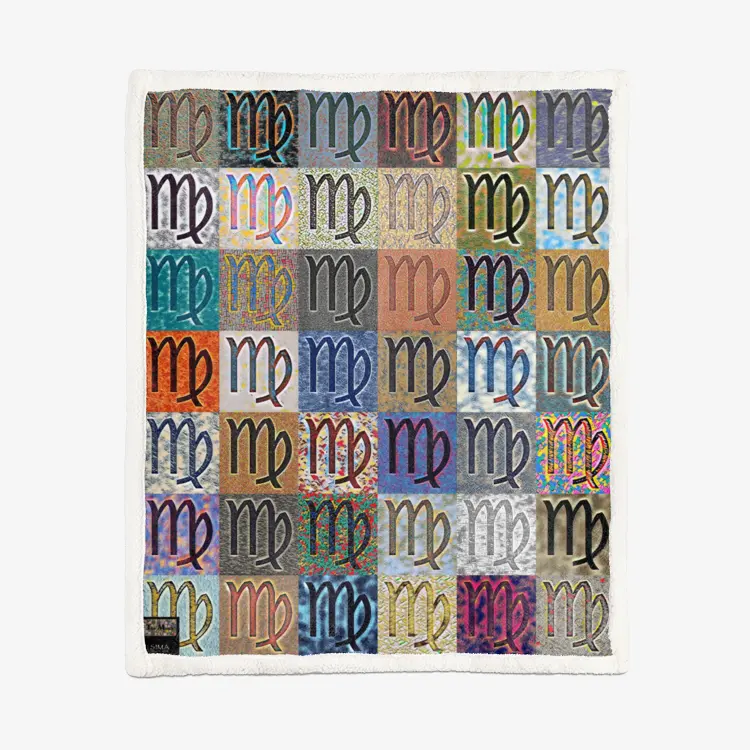 60"x78" Double-sided super soft plush blanket - Virgo Printy6