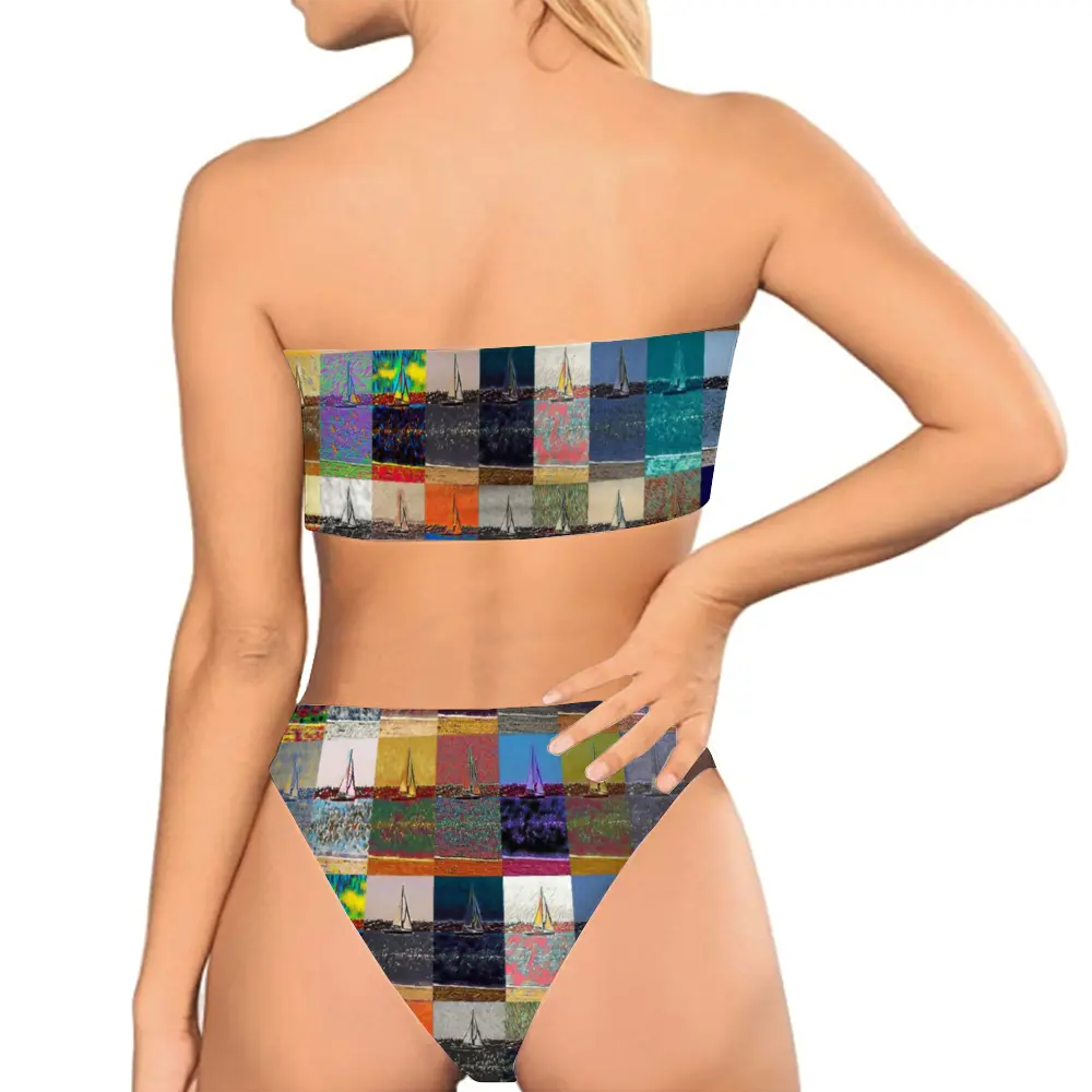 Bandeau bikini swimsuit - The show must go on - Marina del Rey ThisNew
