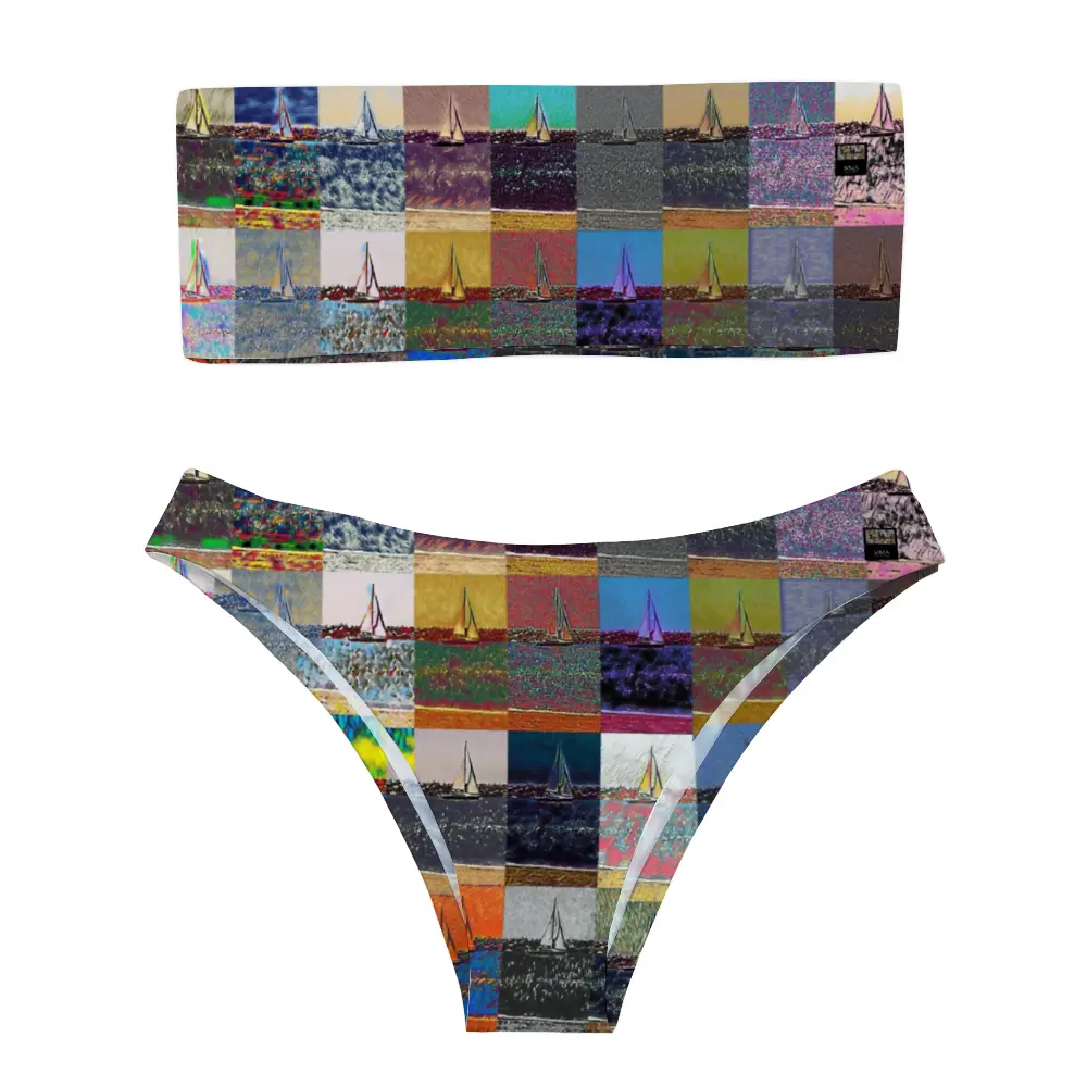 Bandeau bikini swimsuit - The show must go on - Marina del Rey ThisNew