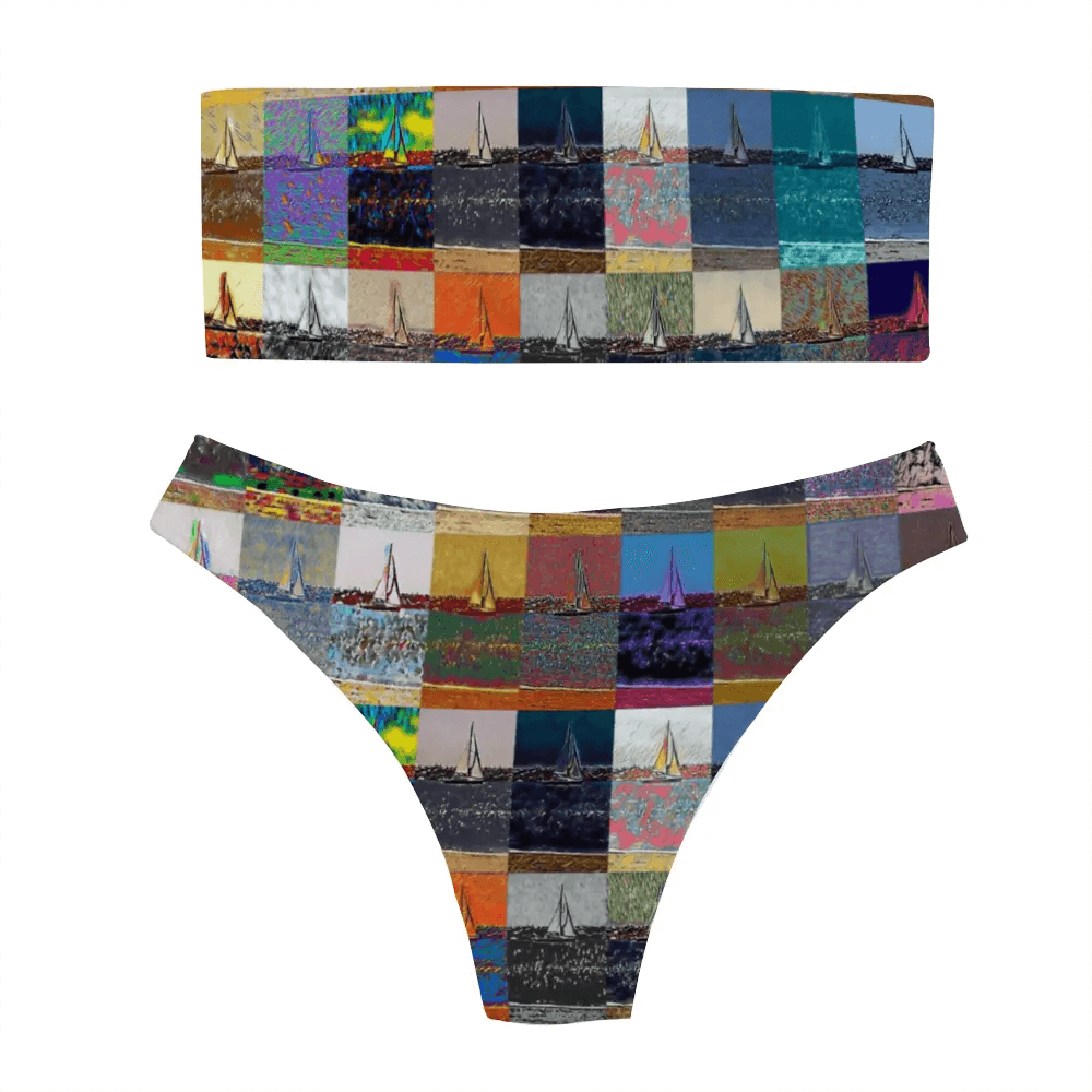 Bandeau bikini swimsuit - The show must go on - Marina del Rey ThisNew