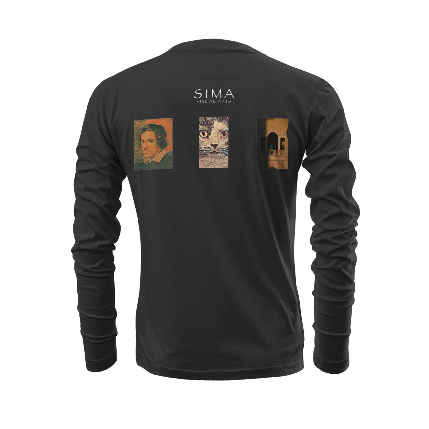 Black long sleeve t-shirt - Gian Lorenzo Bernini - The prophecy Printy6