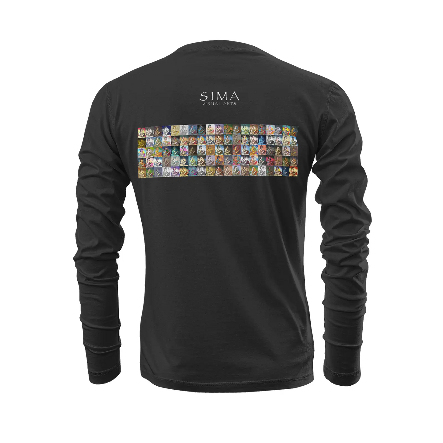 Black long sleeve t-shirt - School of painting - Angelica Kauffman Printy6