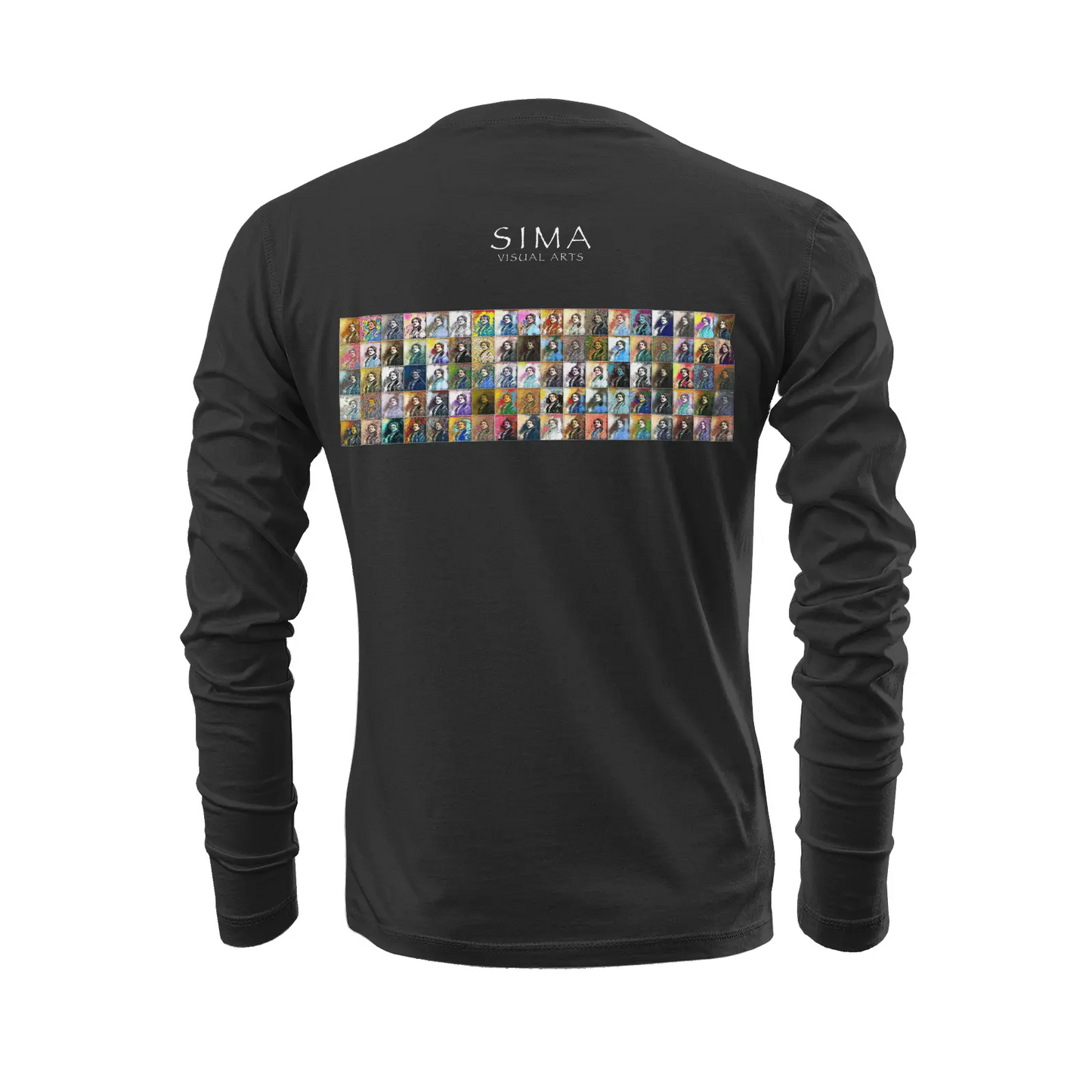 Black long sleeve t-shirt - School of painting - Eugene Delacroix Printy6