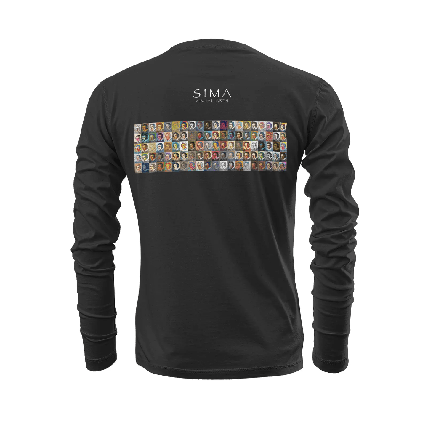 Black long sleeve t-shirt - School of painting - Gian Lorenzo Bernini Printy6
