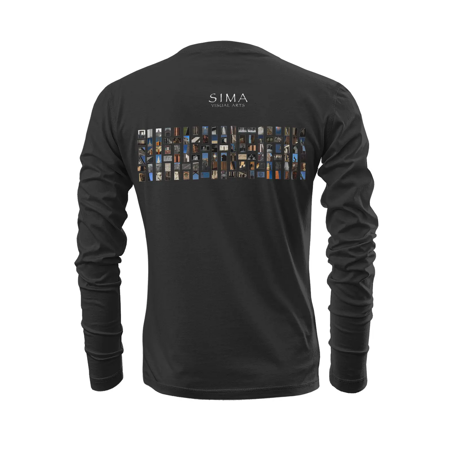 Black long sleeve t-shirt - The architecture of USC (110) Printy6