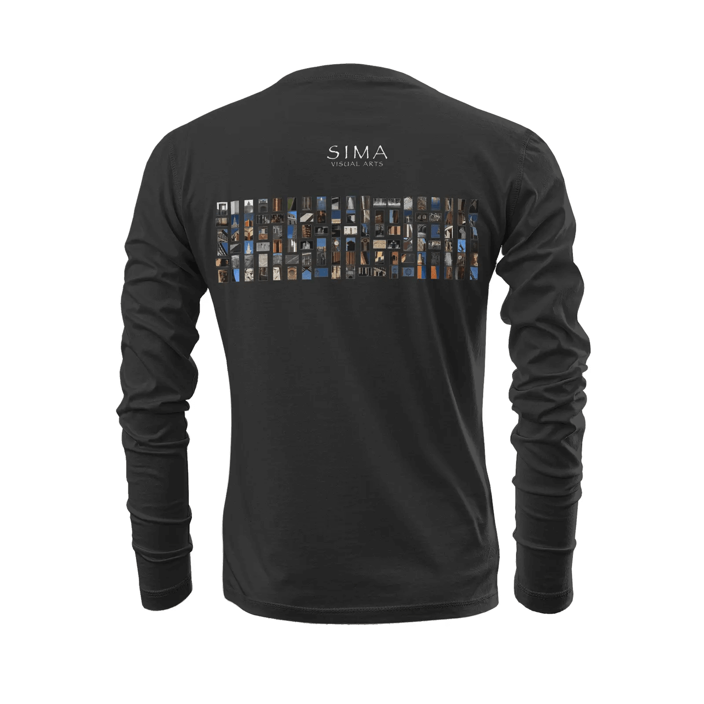 Black long sleeve t-shirt - The architecture of USC (114) Printy6