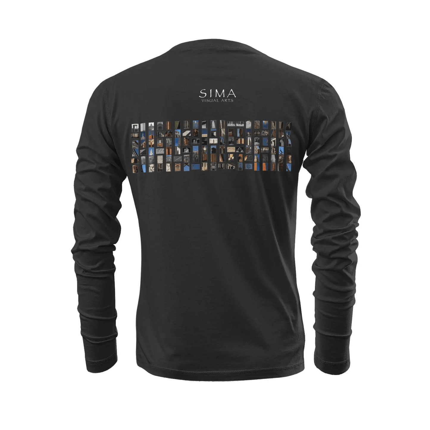Black long sleeve t-shirt - The architecture of USC (15) Printy6