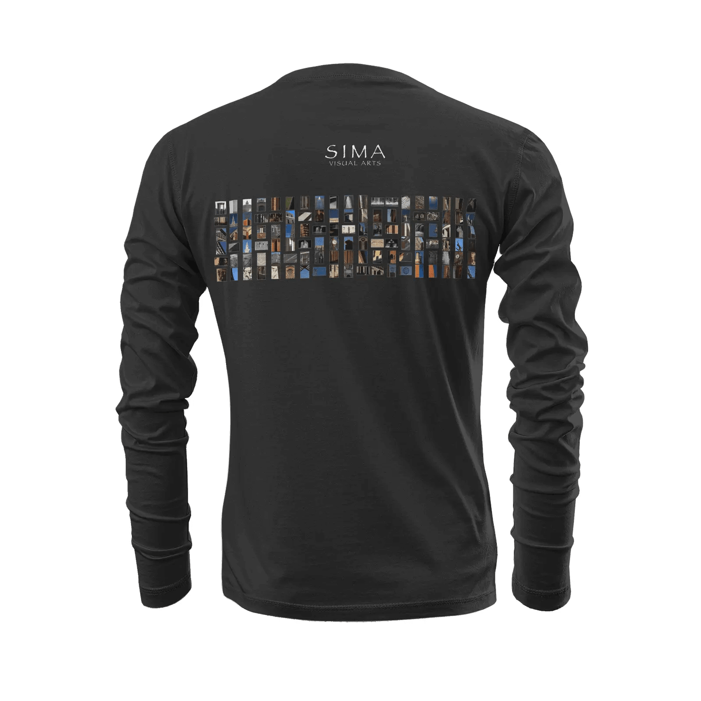 Black long sleeve t-shirt - The architecture of USC (16) Printy6