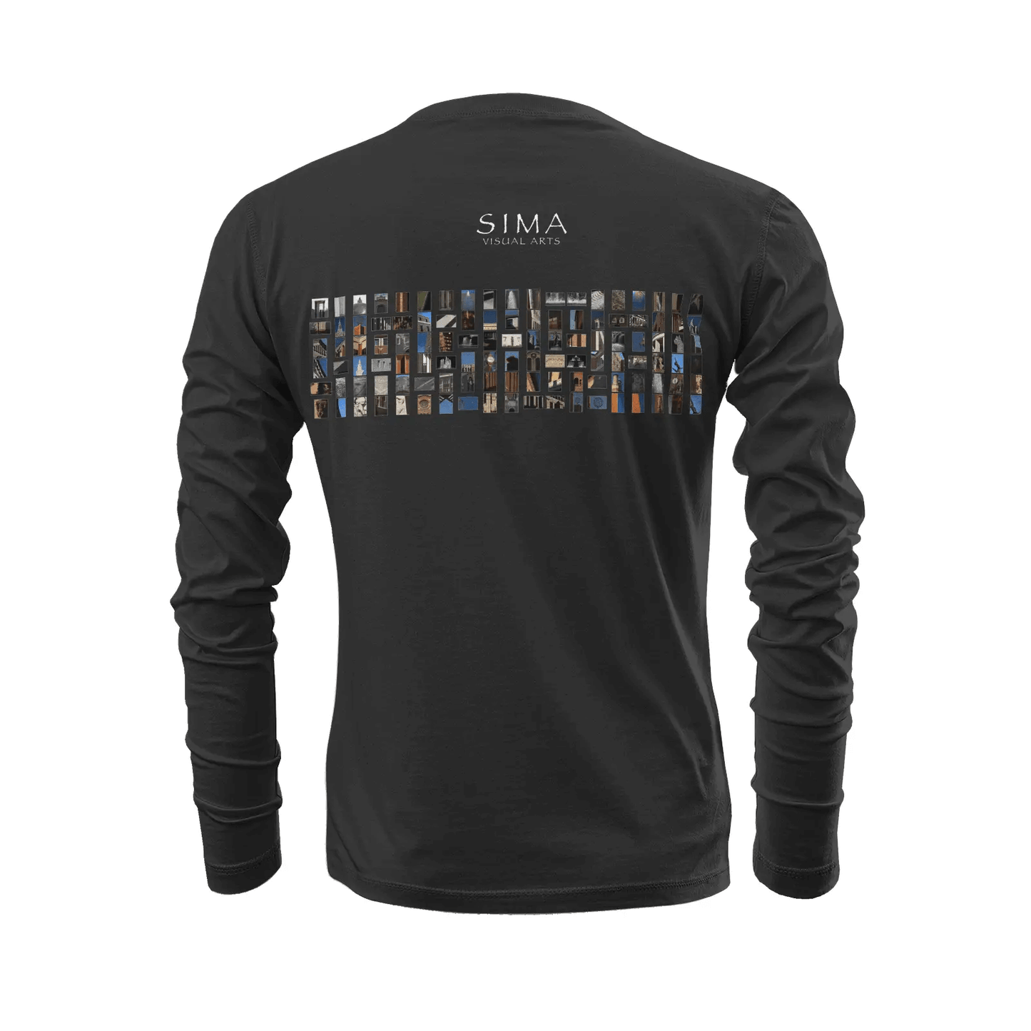 Black long sleeve t-shirt - The architecture of USC (2) Printy6