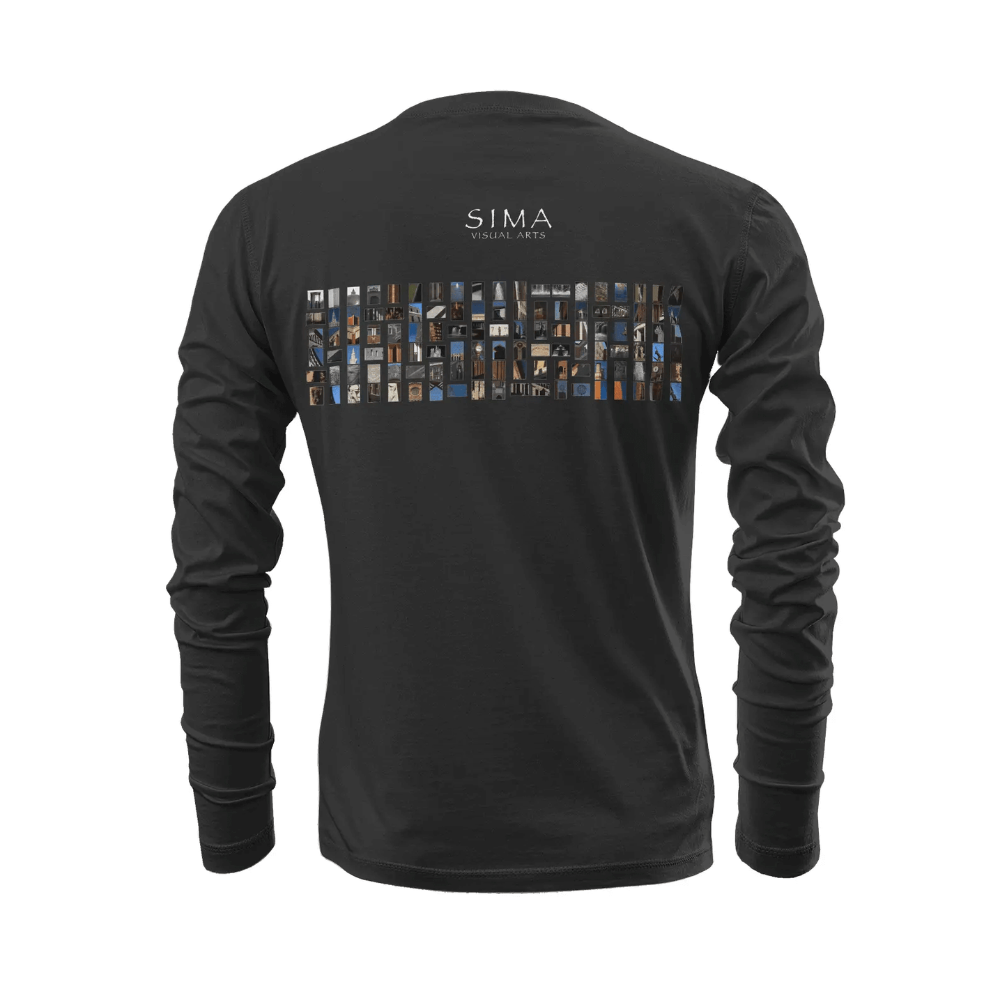 Black long sleeve t-shirt - The architecture of USC (52) Printy6