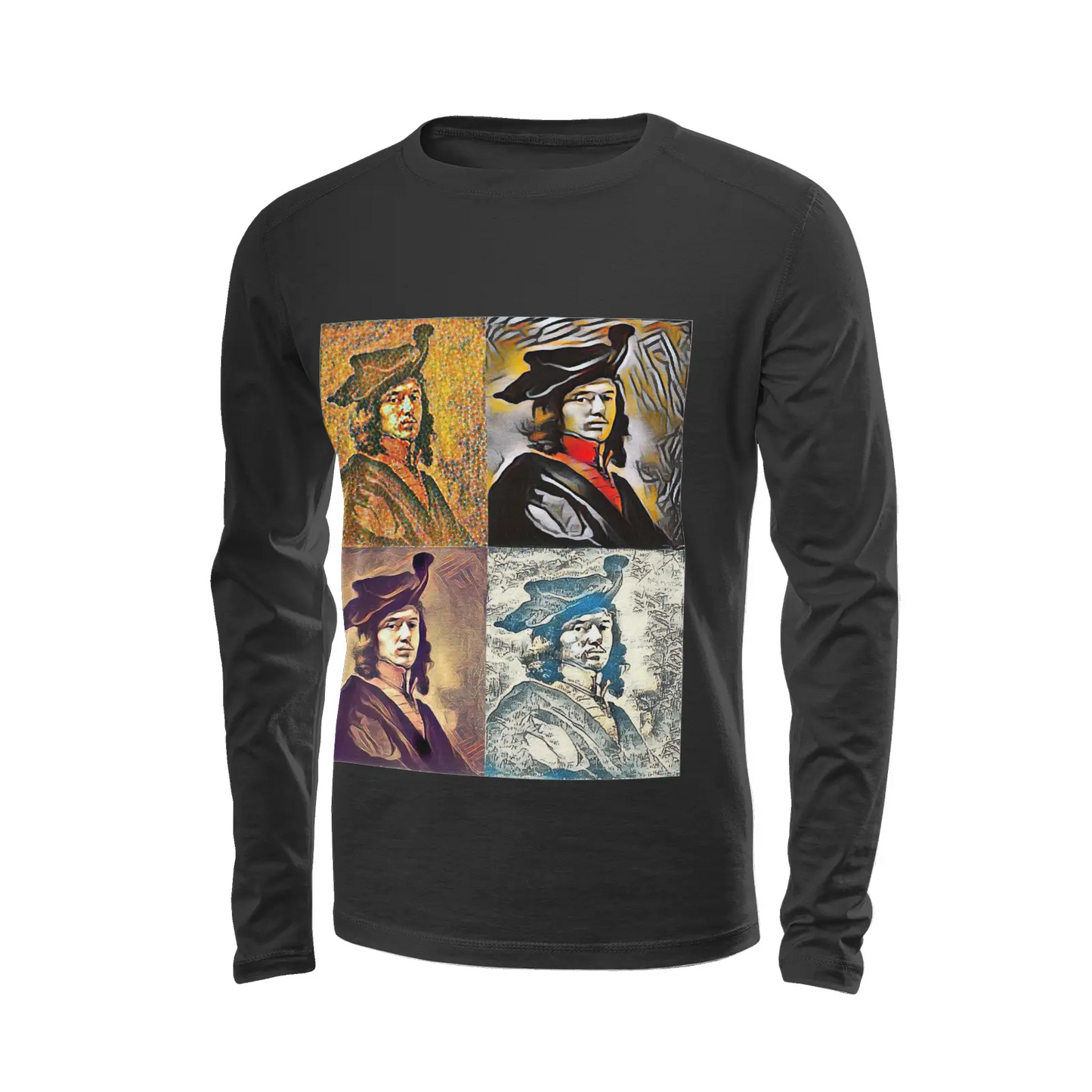 Black long sleeve t-shirt - The prophecy - Johannes Vermeer Printy6