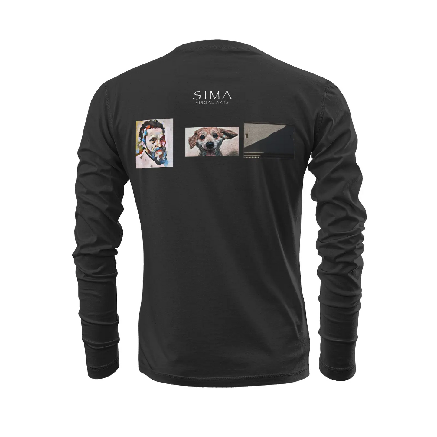 Black long sleeve t-shirt - The prophecy - Michelangelo Buonarroti Printy6