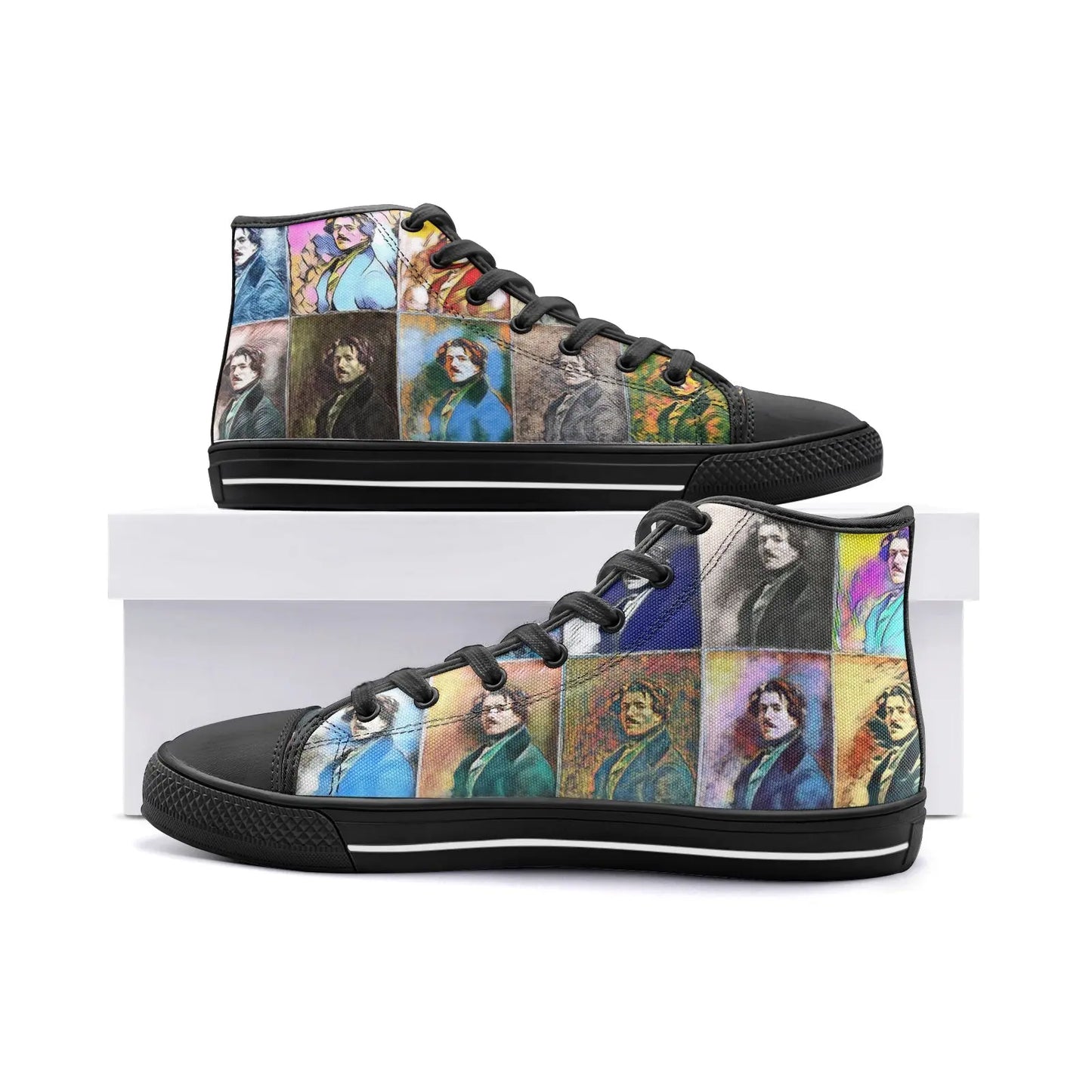 High top sneakers - School of painting - Eugene Delacroix Printy6
