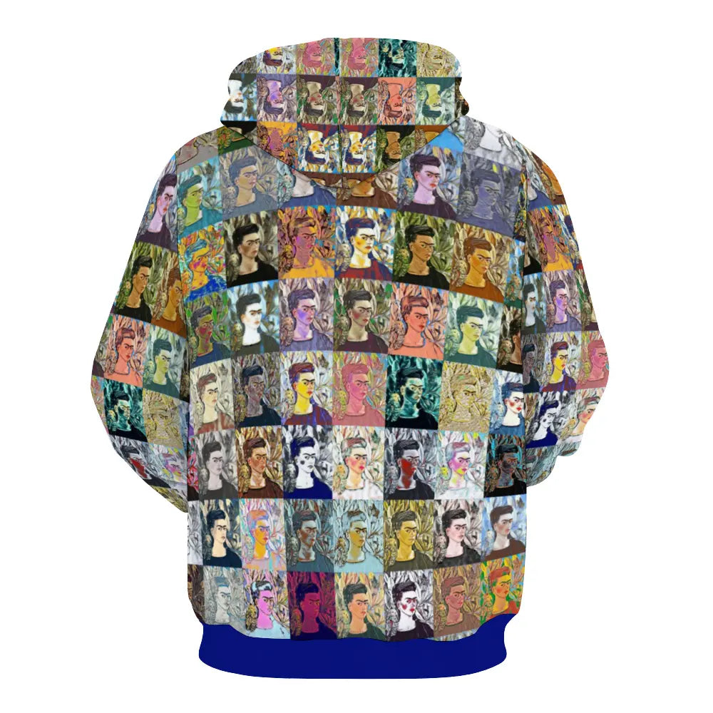Plush hoodie with pockets - School of painting - Frida Khalo ThisNew