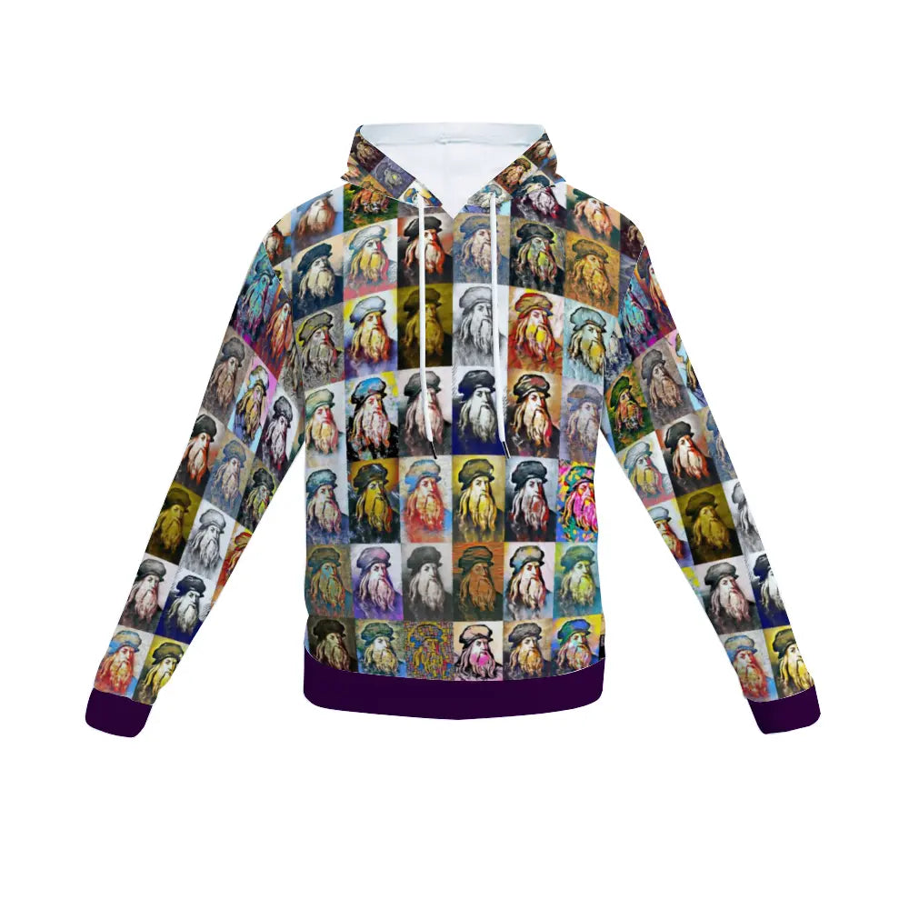 Plush hoodie with pockets - School of painting - Leonardo Da Vinci ThisNew