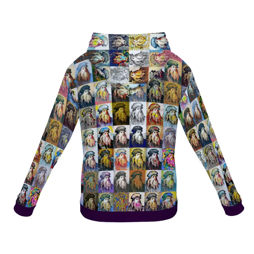 Plush hoodie with pockets - School of painting - Leonardo Da Vinci ThisNew