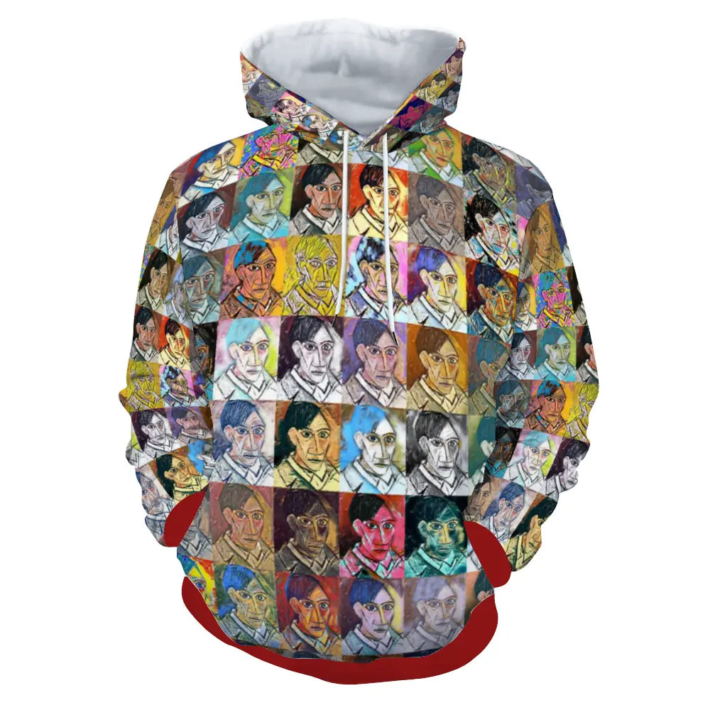 Plush hoodie with pockets - School of painting - Pablo Picasso ThisNew