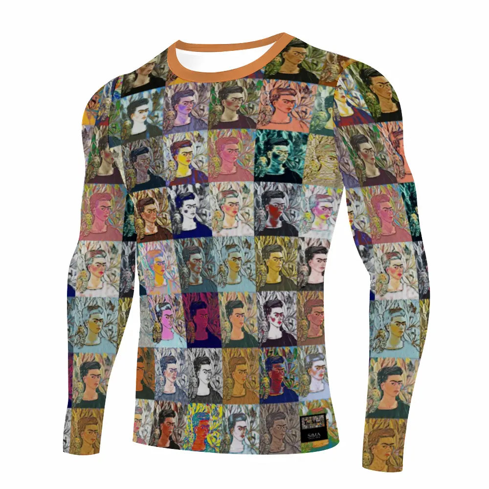 Stretchable long sleeve tee - School of painting - Frida Khalo ThisNew
