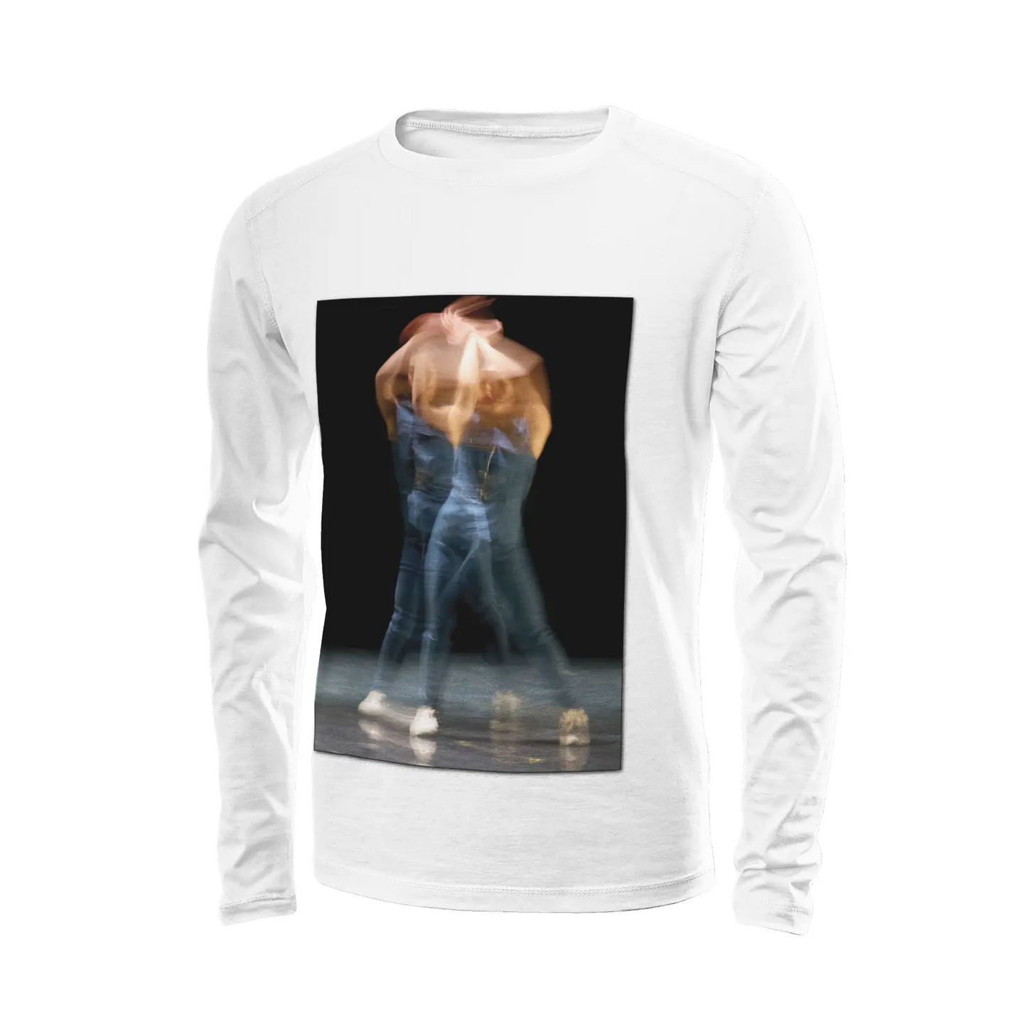 White long sleeve t-shirt - Global Motion Dance (25) Printy6