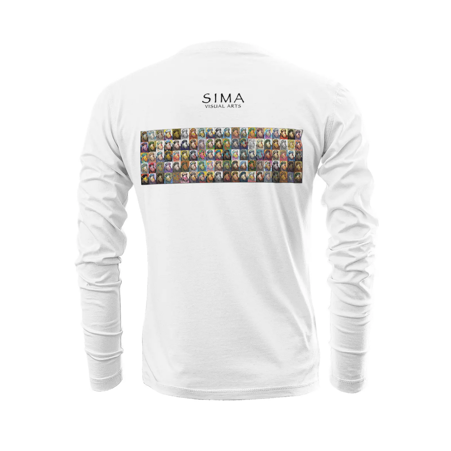 White long sleeve t-shirt - School of painting - Leonardo Da Vinci Printy6