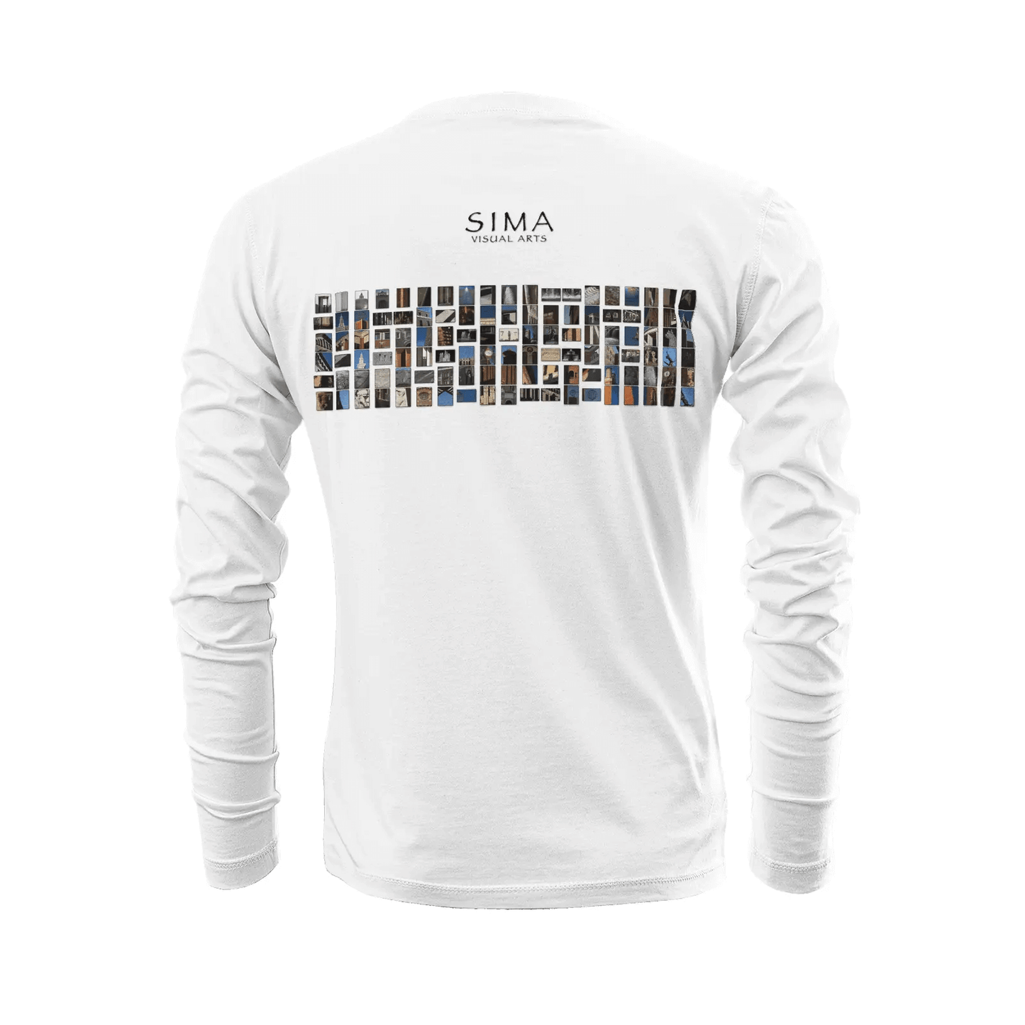 White long sleeve t-shirt - The architecture of USC (3) Printy6