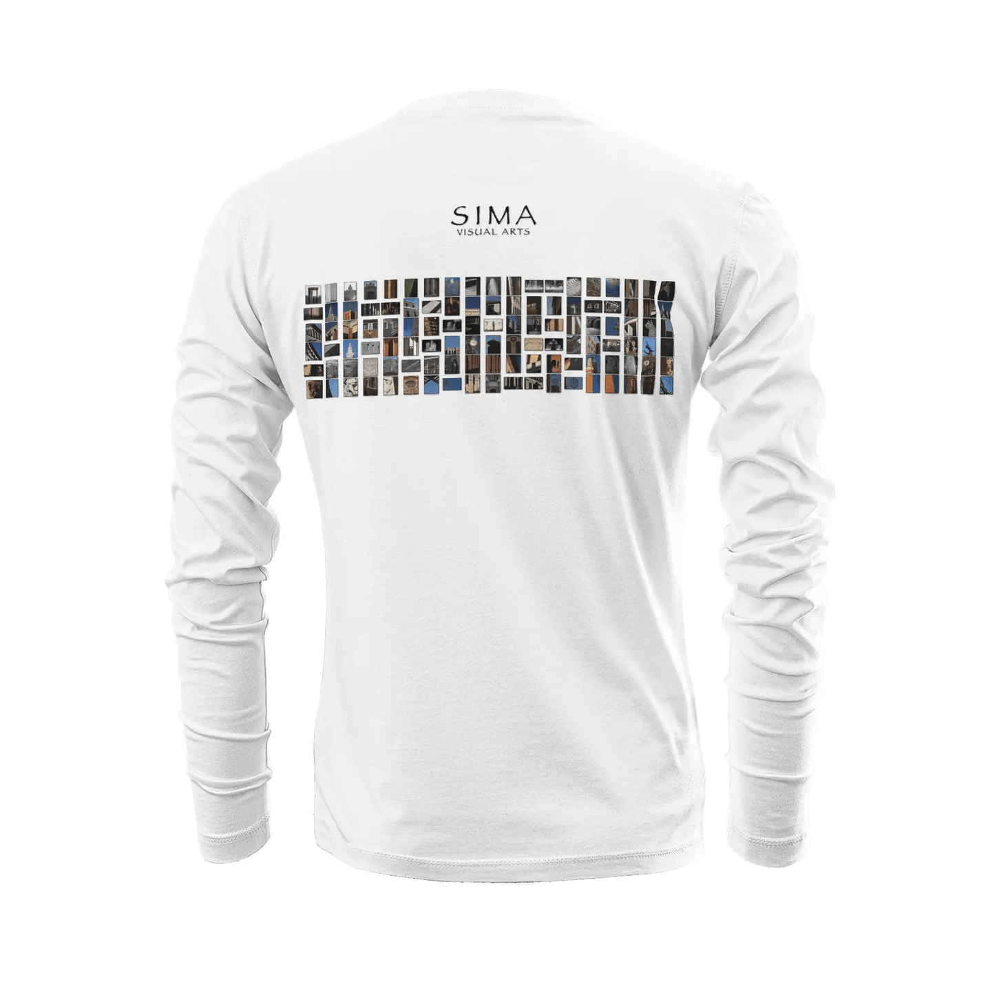 White long sleeve t-shirt - The architecture of USC (54) Printy6