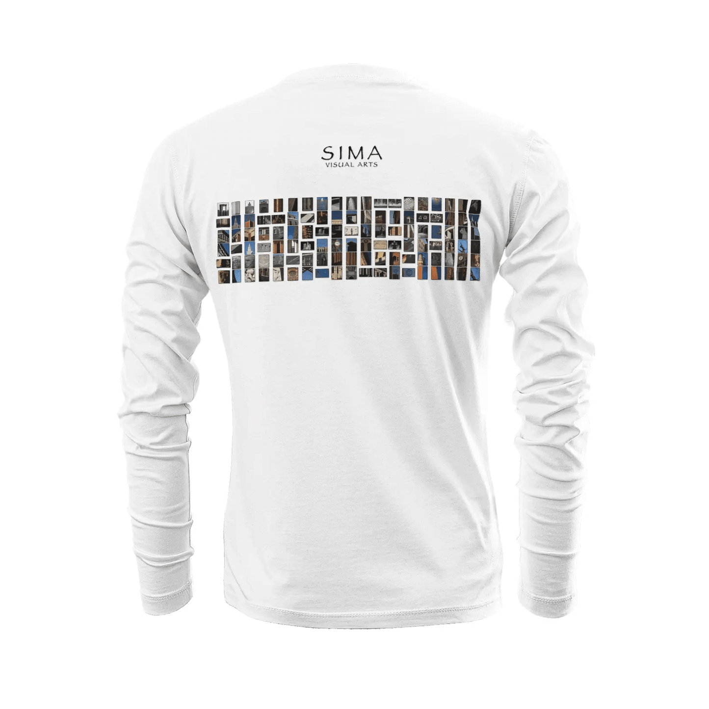 White long sleeve t-shirt - The architecture of USC (74) Printy6