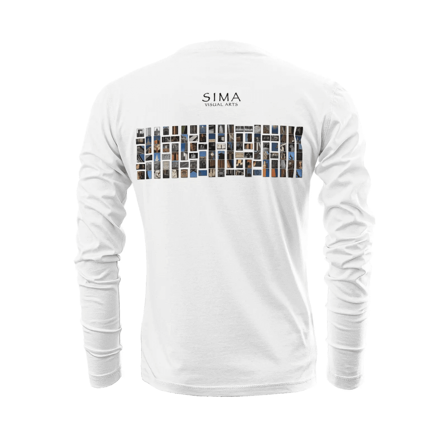 White long sleeve t-shirt - The architecture of USC (78) Printy6