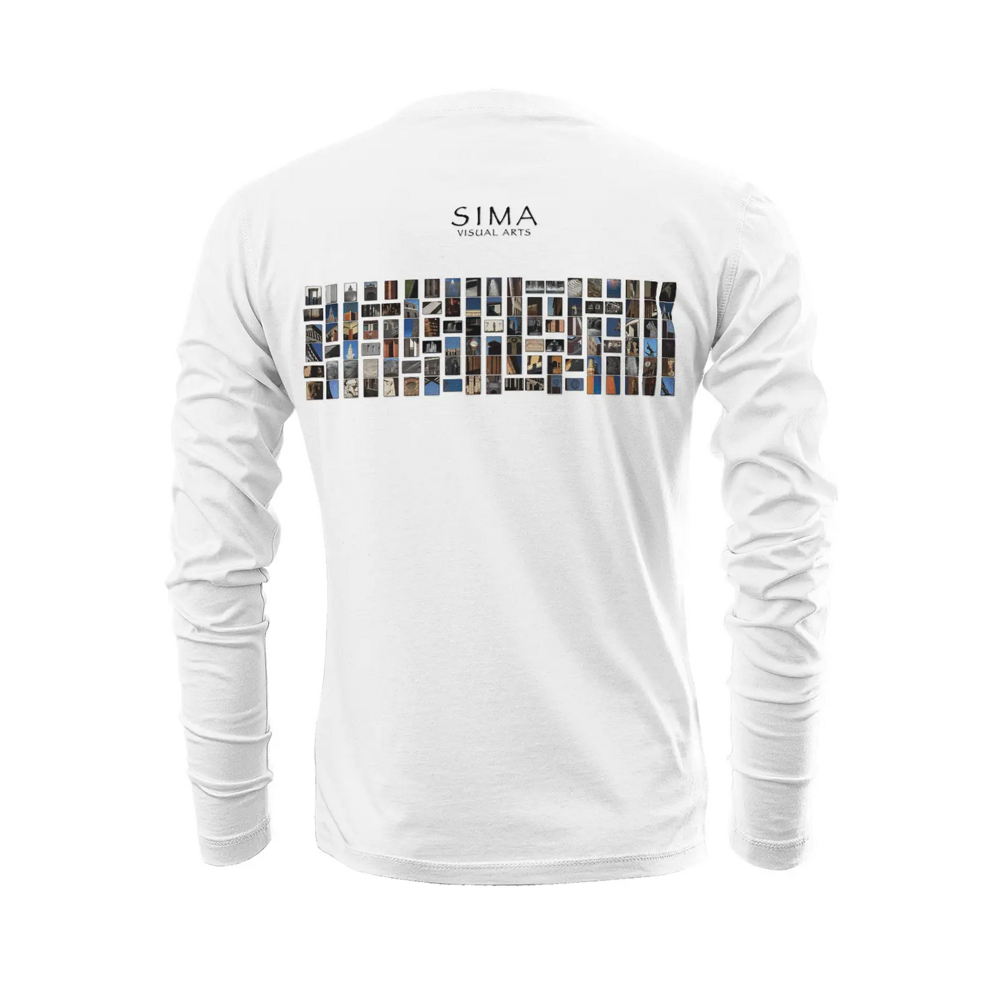 White long sleeve t-shirt - The architecture of USC (92) Printy6