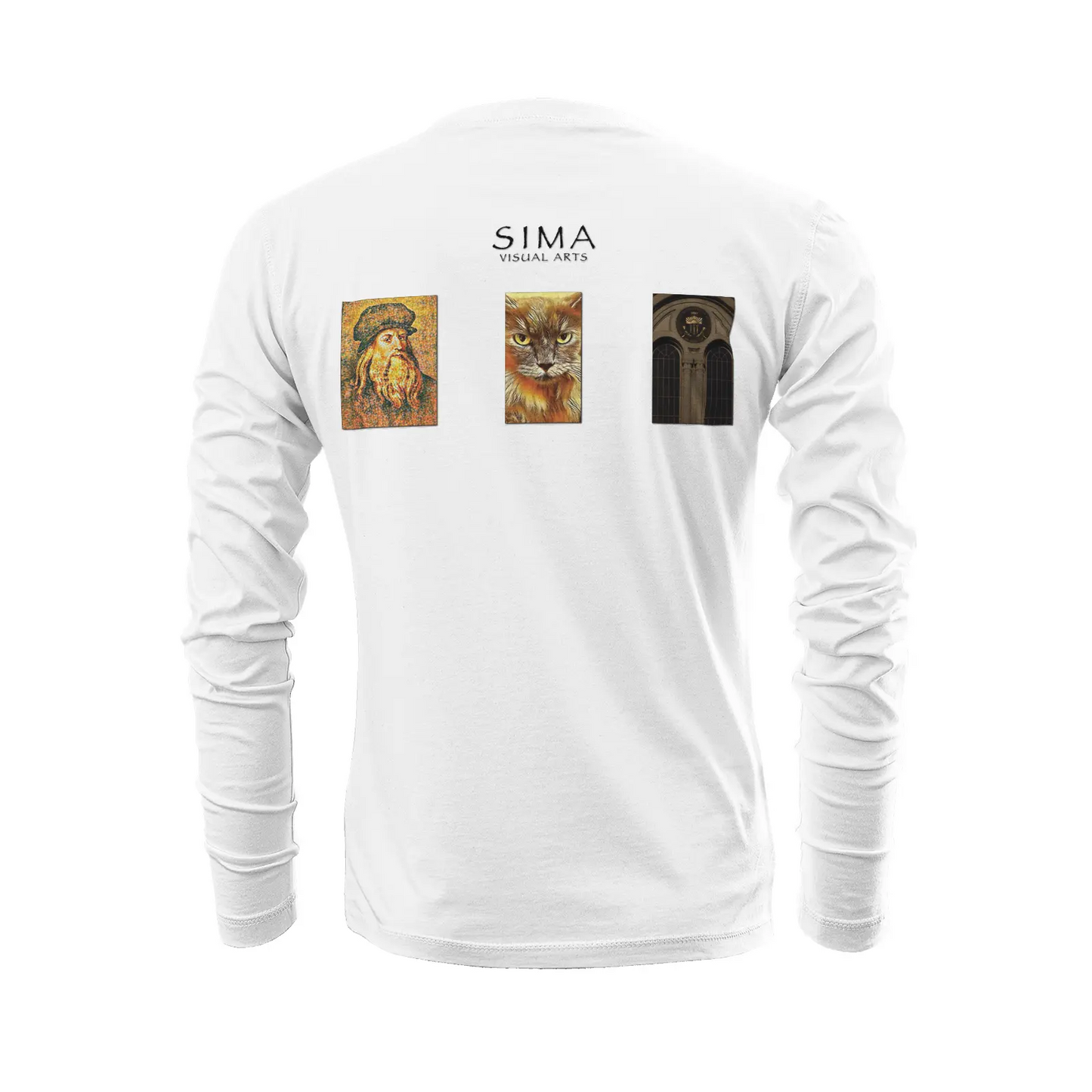 White long sleeve t-shirt - The prophecy - Leonardo Da Vinci Printy6