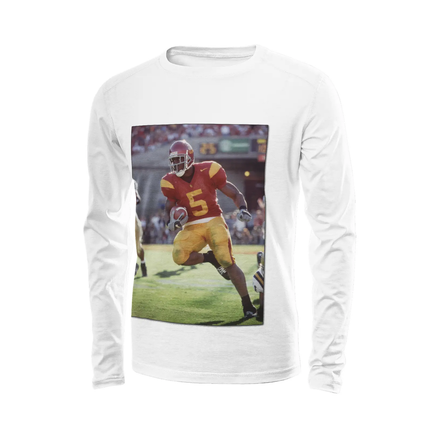 White long sleeve t-shirt - USC Football (1) - Reggie Bush Printy6