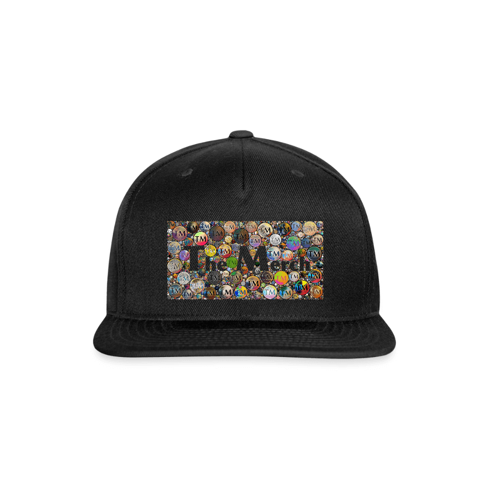 Snapback Baseball Cap - black