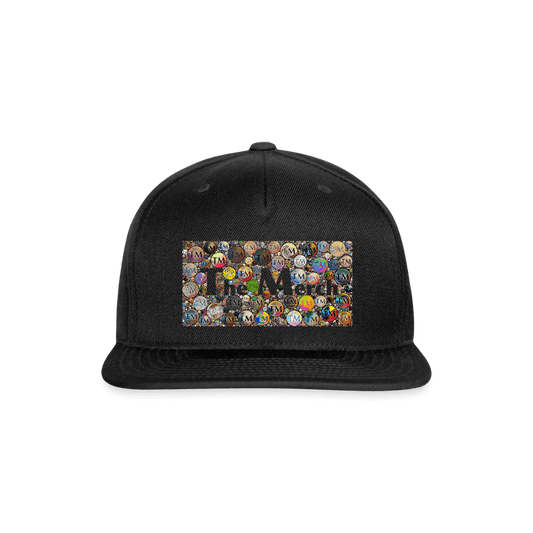 Snapback Baseball Cap - black